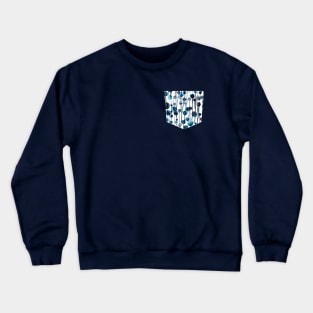 Pocket- grafitti dots blue Crewneck Sweatshirt